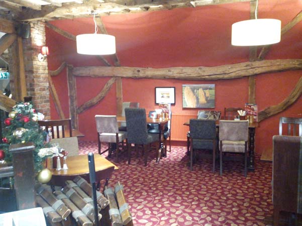 Caldecotte Arms Pub interiors upstairs