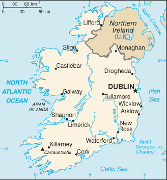 ireland map Dublin Ireland travel itinerary