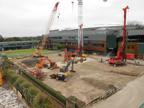 Construction of Wimbledon new court