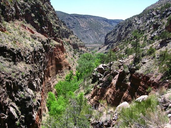 Frijoles Canyon is a beautiful canyon with several hiking trails.