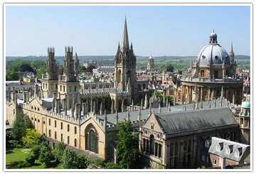 Arial view of Oxford