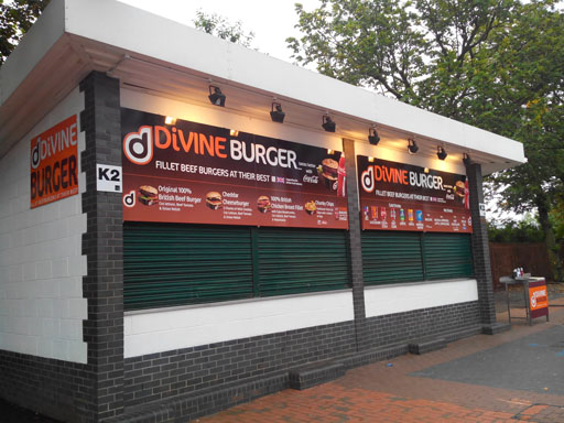 Divine burger shop near Wembley stadium