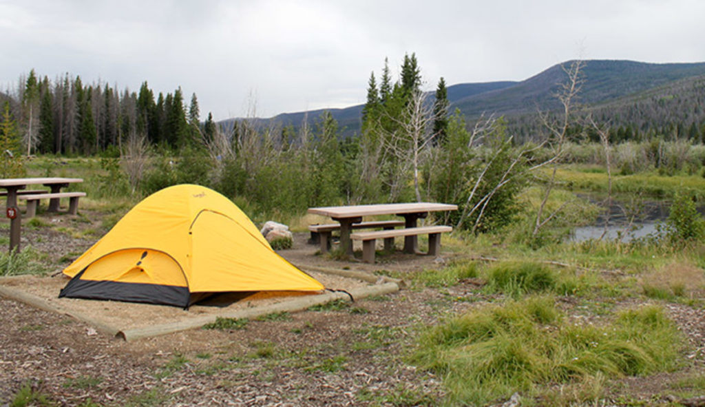 Rocking mountain national camping in Colorado