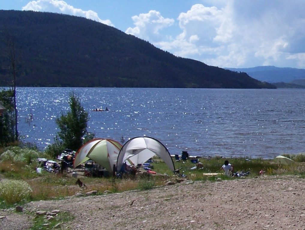 Miles of shoreline camping spot in Colorado